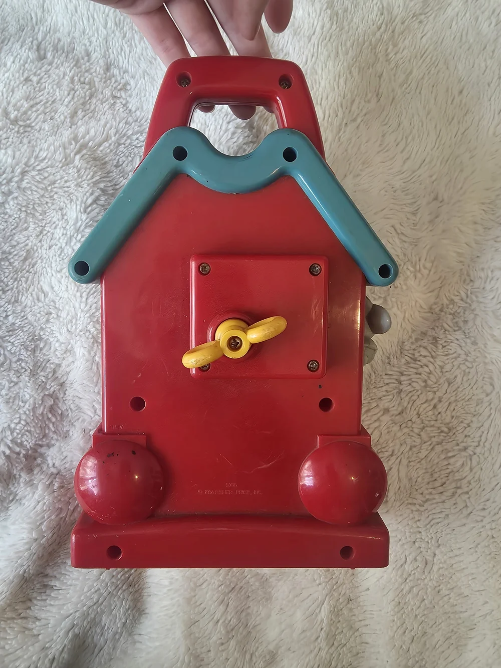 Vintage 1994 Fisher Price Wind up Music Learning Clock WORKS!